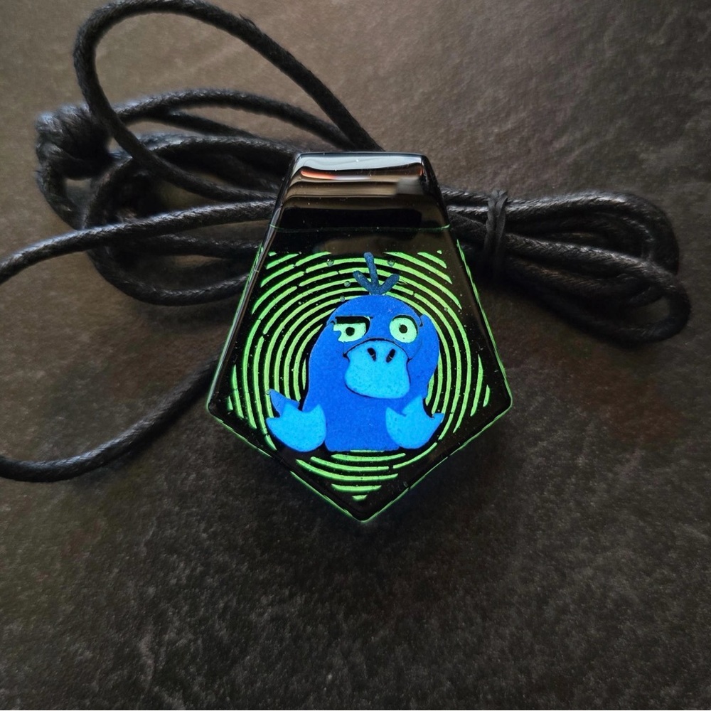 Pokemon Psyduck Black and Blue Necklace